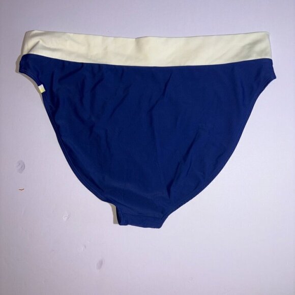 NWOT Summersalt The Classic Turn-Down Bathing-suit Bottom Navy Ivory size 12 - Picture 2 of 6